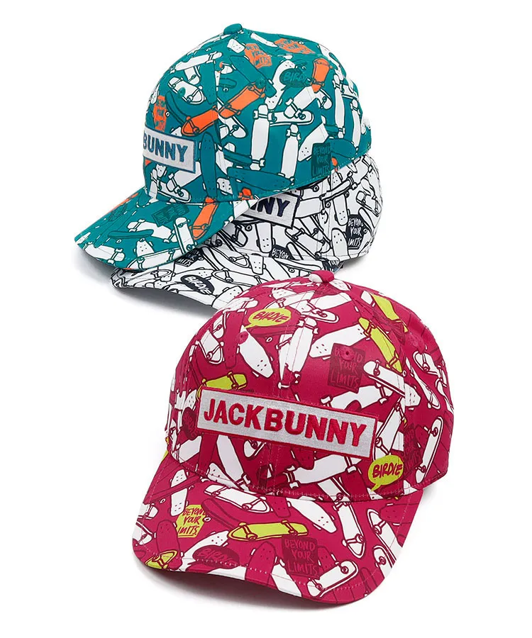 ジャックバニー JB スケボー柄キャップ レディースゴルフウェア