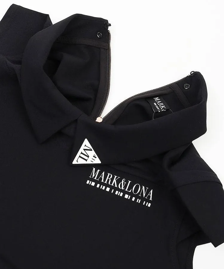 マーク＆ロナ CD [CODE]シースルー切替フレンチスリーブポロシャツ