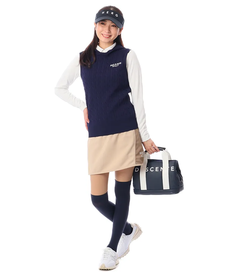 ニューバランスゴルフ NB LOGO総柄ハーフジップ長袖ポロシャツ