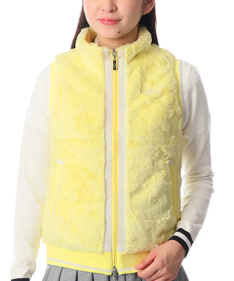 キャロウェイ CA ふわモコ♪フルジップファーベスト レディースゴルフ