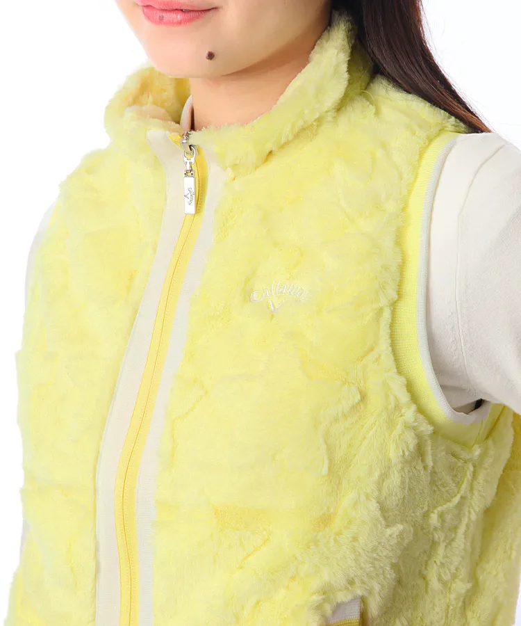 キャロウェイ CA ふわモコ♪フルジップファーベスト レディースゴルフ