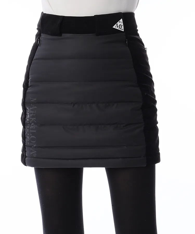 MARK & LONA★スカート★ブラック36 MARK & LONA ブラック 異素材ミックススカート 36(S) 【公式通販】