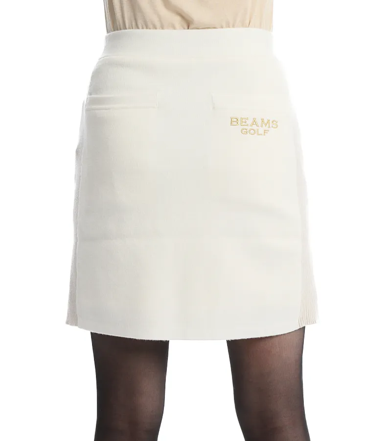 ビームスゴルフ BE ラメリブ◇防風ニットスカート レディースゴルフ