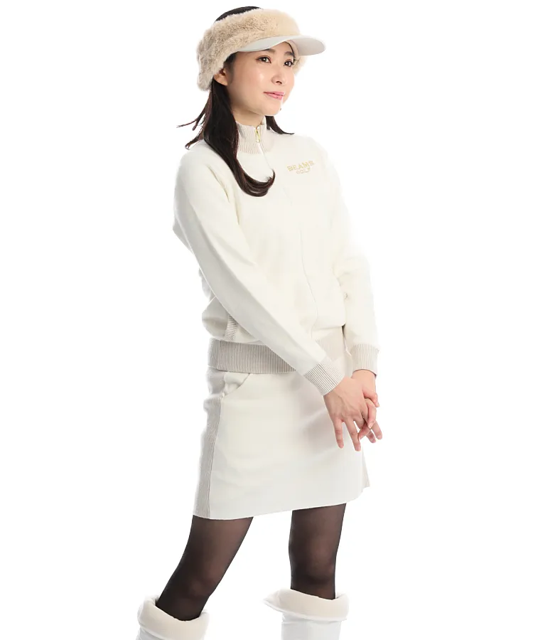 ビームスゴルフ BE ラメリブ◇防風ニットスカート レディースゴルフ