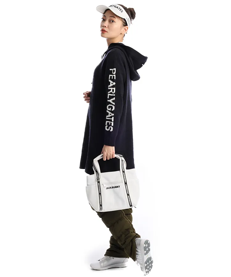 パーリーゲイツ 中綿 裏起毛 タフタ Octa フルジップワンピ ネイビー