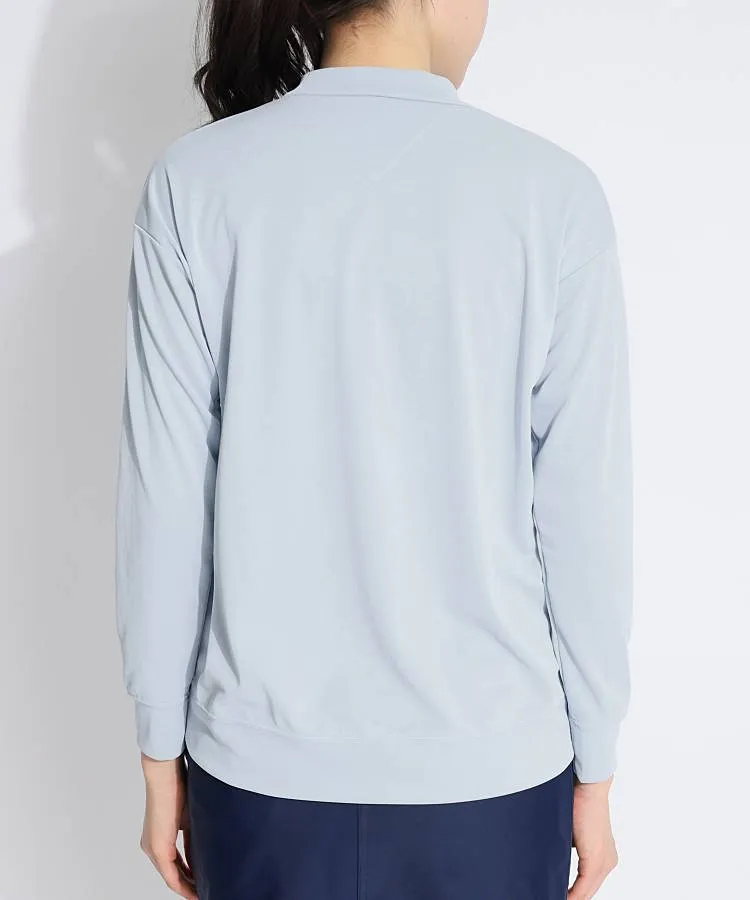 トミーヒルフィガーゴルフ TH スリーブロゴUV速乾モックネック長袖