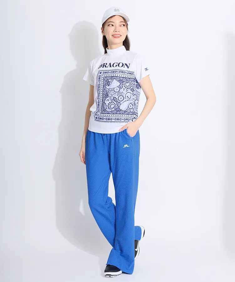 ダンスウィズドラゴン DD 吸水速乾バンダナプリントモックネック半袖