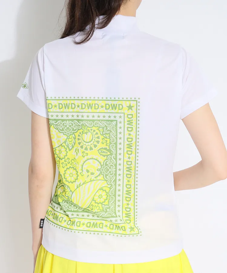 ダンスウィズドラゴン DD 吸水速乾バンダナプリントモックネック半袖