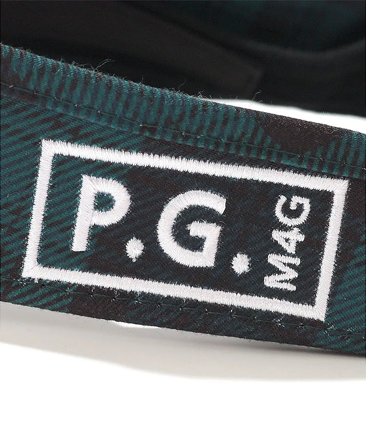 パーリーゲイツ PG ブラックウォッチ柄サンバイザー レディース