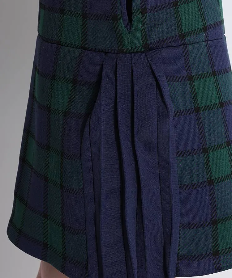 パーリーゲイツ PG ブラックウォッチ柄2WAYノースリーブニット