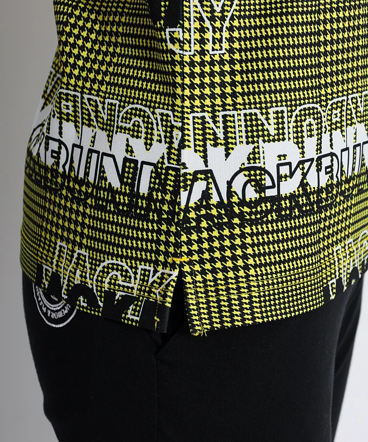 マスターバニー　総柄シャツ　千鳥柄　刺繍ロゴ　長袖　ゴルフ　ウール　日本製　XL 楽天市場】アウトレット!!カールカナイゴルフ ロゴ刺繍 千鳥ジャ