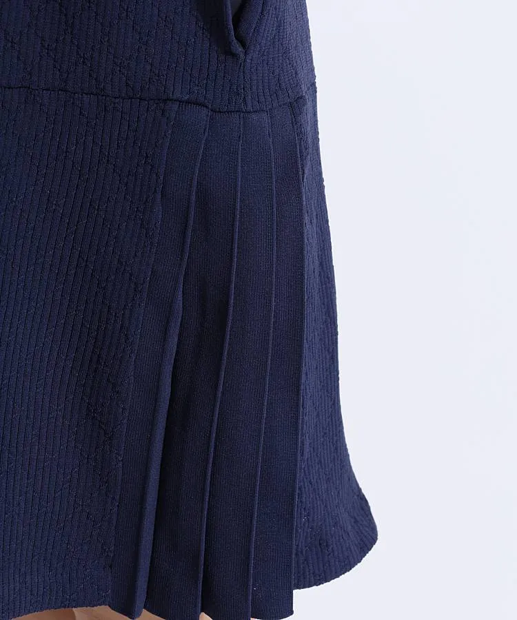 パーリーゲイツ PG サイドプリーツ2WAYノースリーブニットワンピース  